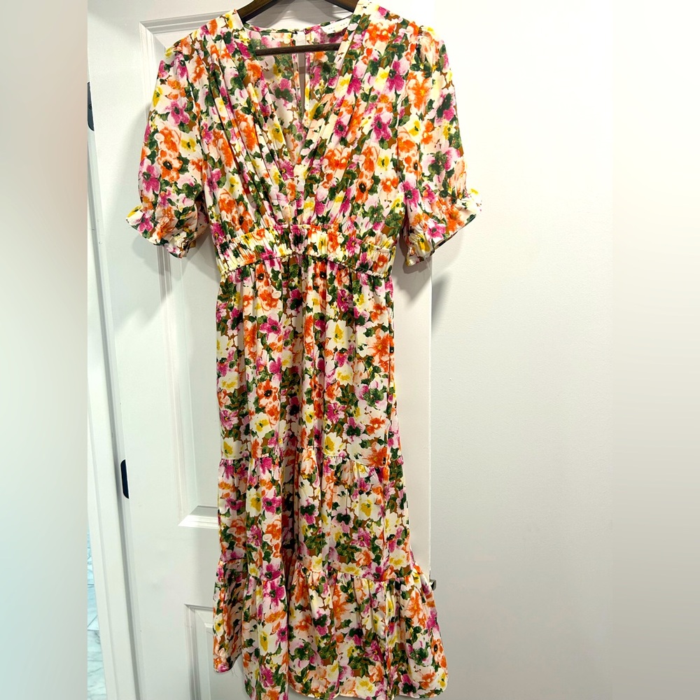 Melloday size M midi floral dress